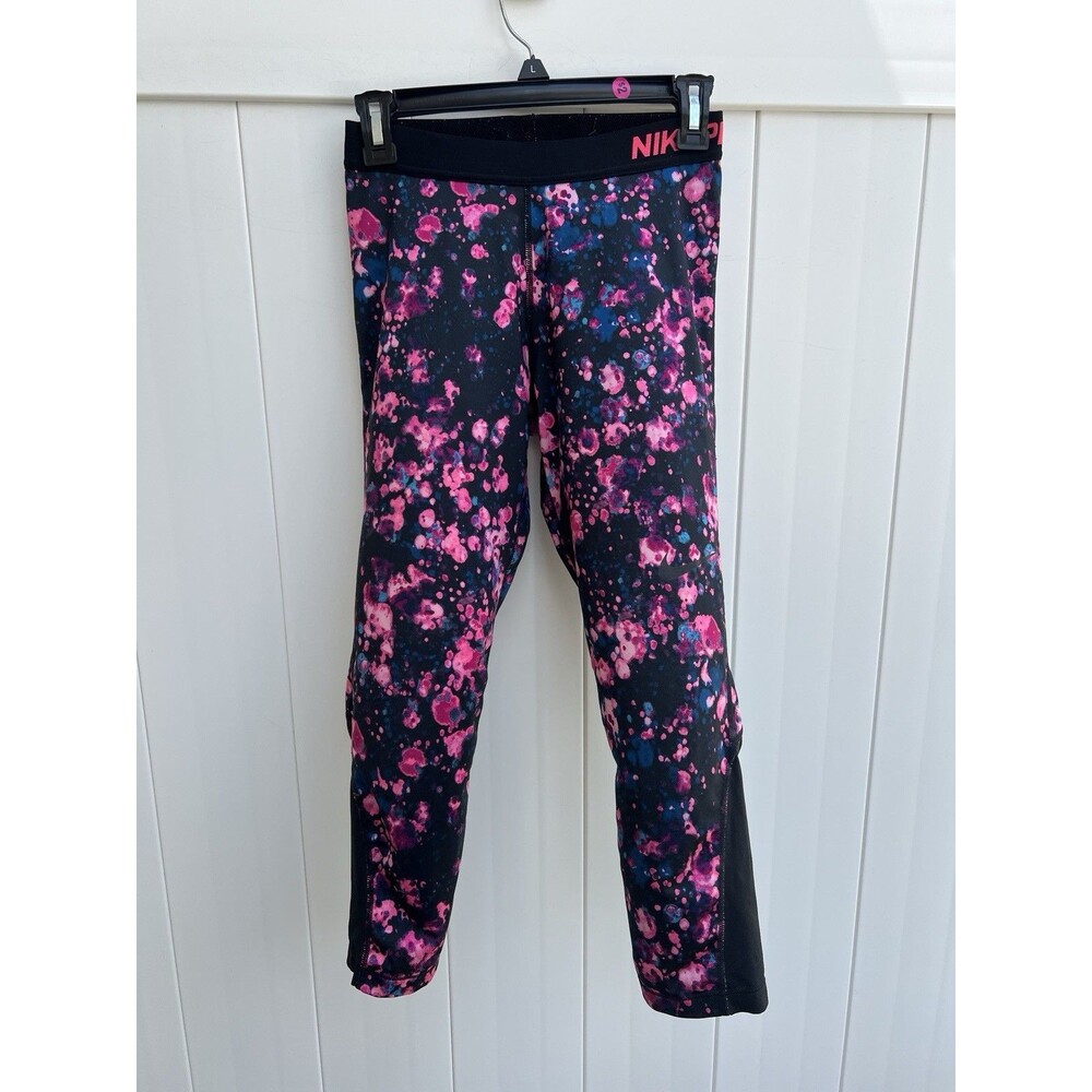 Nike Pro Dri-Fit Women's Leggings Size Medium Colorful Paint Splatter
